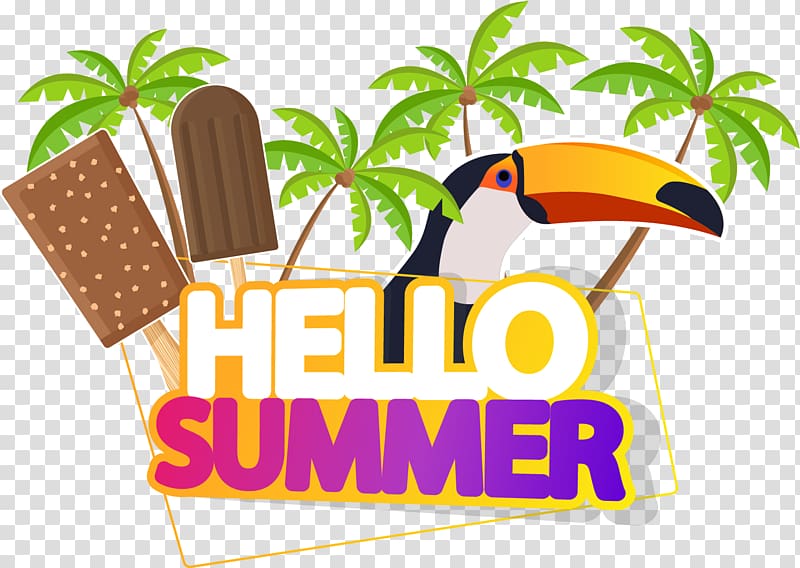 Euclidean Logo Illustration, Hello summer summer title transparent background PNG clipart