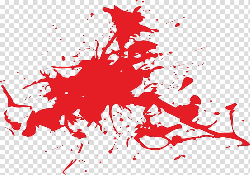 red splatter painting, Blood Splatter film , Bright red splashes of blood transparent background PNG clipart