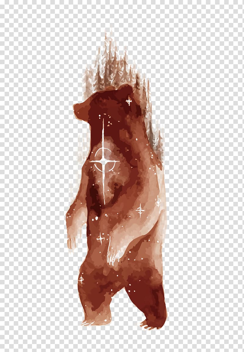 bear , hand-painted bear transparent background PNG clipart