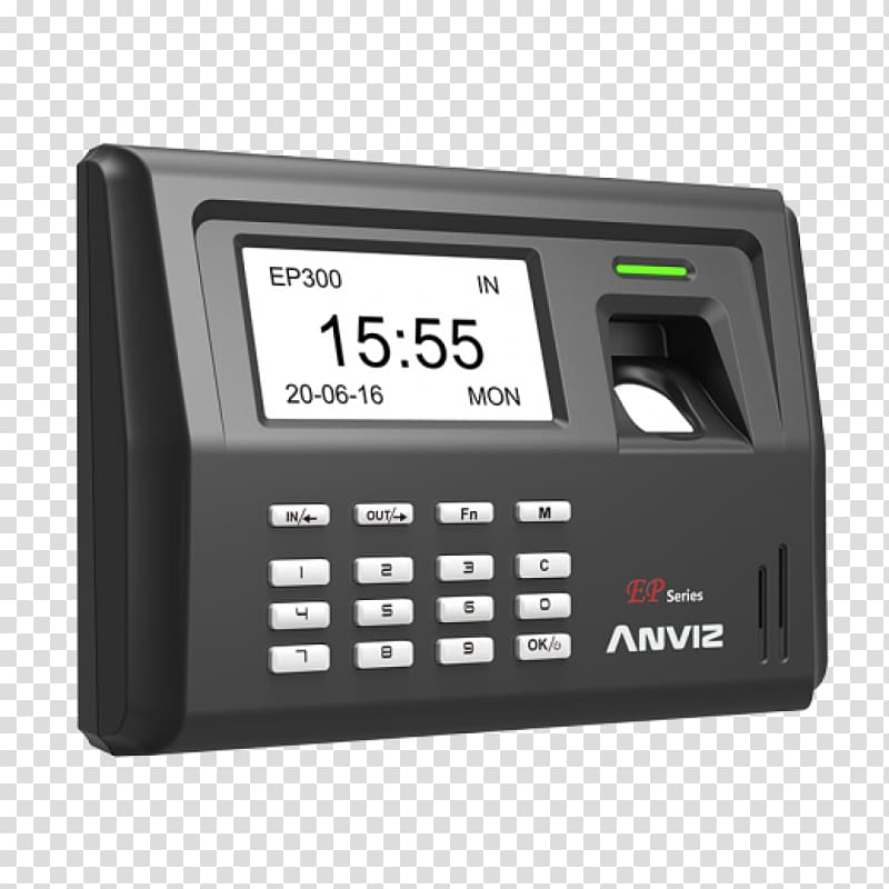Time and attendance Fingerprint EP300 Biometrics Time & Attendance Clocks, electronic product transparent background PNG clipart