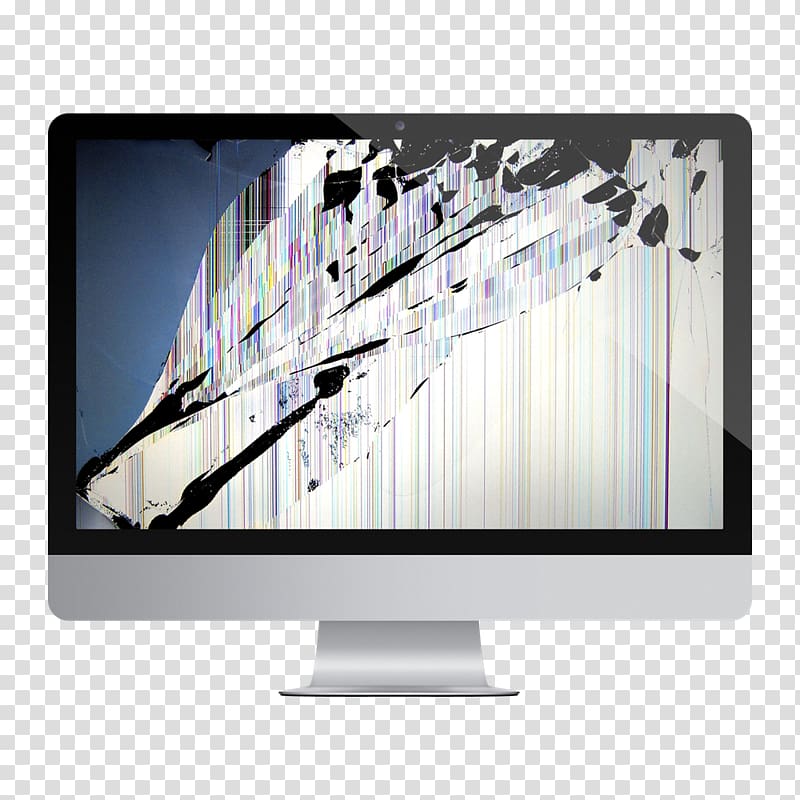 Broken Screen Cracked Screen Desktop iPhone Computer Monitors, Imac monitor transparent background PNG clipart
