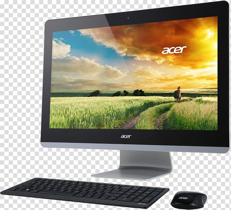 Acer Aspire All-in-One Desktop Computers, pc transparent background PNG clipart