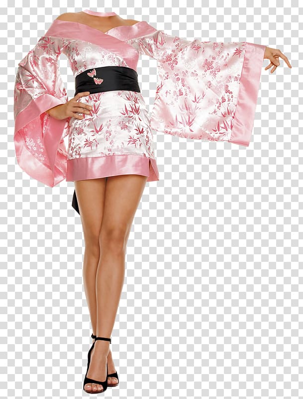 Halloween costume Geisha Dress Kimono, dress transparent background PNG clipart