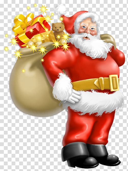 Santa Claus Father Christmas , Santa Claus with Gifts , Santa Claus illustration transparent background PNG clipart