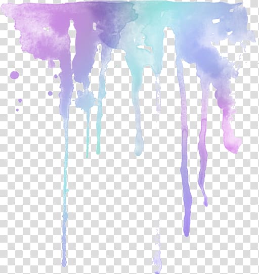 Purple and blue splatter illustration, Watercolor painting Drip ...