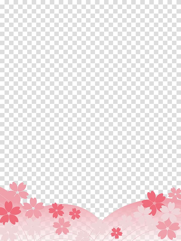 pink flower border, Cherry blossom Frames, sakura decorative frame transparent background PNG clipart