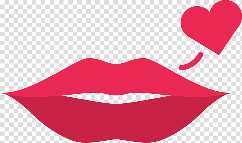 Red Lip Euclidean , Simple red lips transparent background PNG clipart