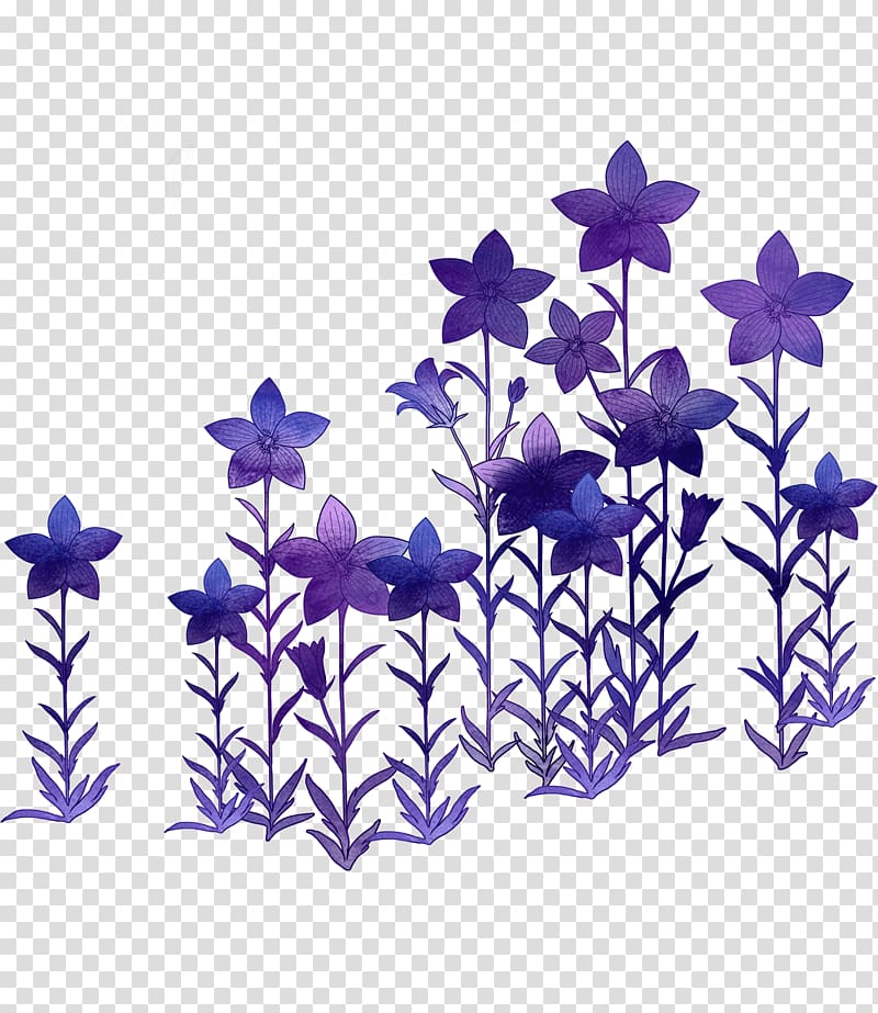 Purple Flower Romance, Floral decoration transparent background PNG clipart