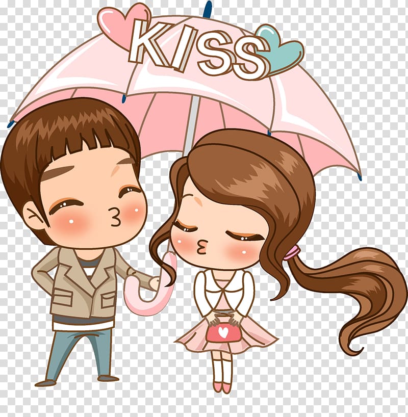 lovers under pink umbrella transparent background PNG clipart