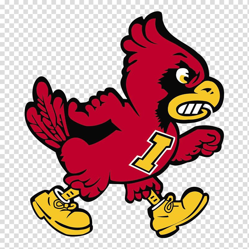 Iowa State University Iowa State Cyclones football Iowa State Cyclones mens basketball Iowa State Cyclones softball Cy the Cardinal, Red bird caught expression transparent background PNG clipart