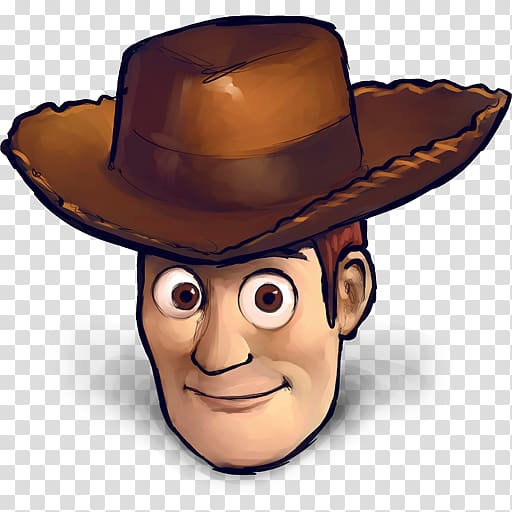 Woody illustration, costume hat fedora headgear cowboy hat smile, TV Woody transparent background PNG clipart