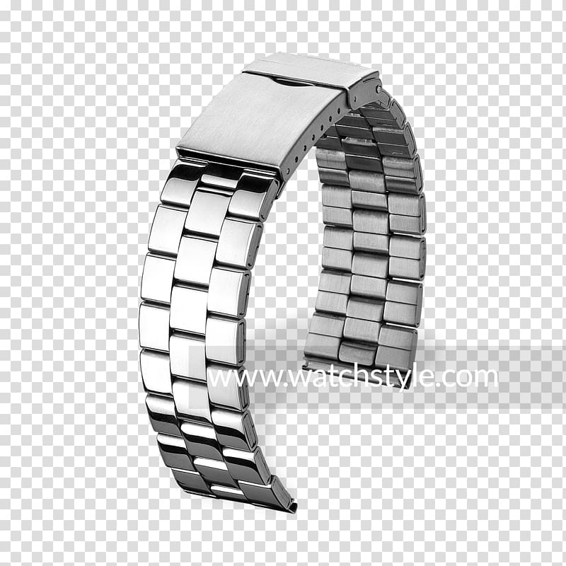 Silver Watch strap Product design, shiny metal transparent background PNG clipart