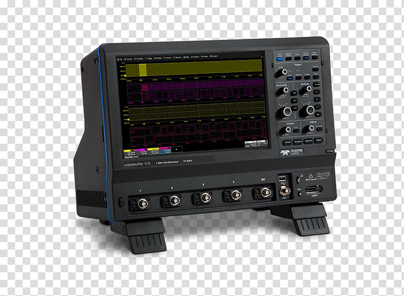 Oscilloscope Teledyne LeCroy User interface Electronics Waveform, harting transparent background PNG clipart