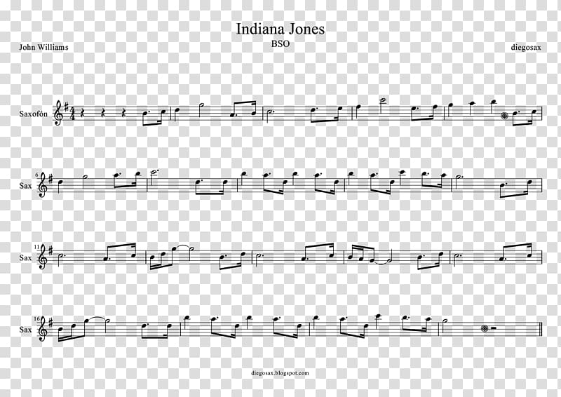 Sheet Music Indiana Jones Alto saxophone Trumpet, sheet music transparent background PNG clipart