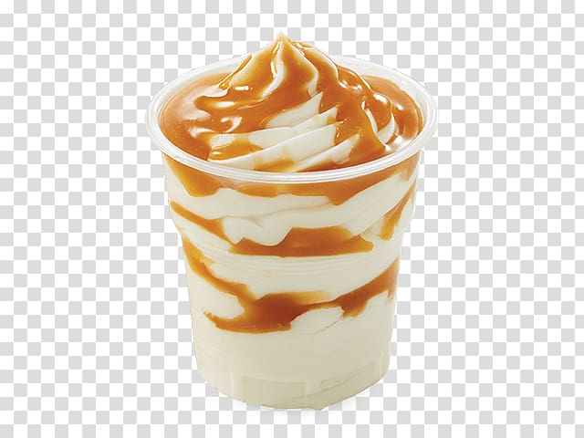 Sundae Dulce de leche Milkshake Cream Affogato, caramel syrup transparent background PNG clipart