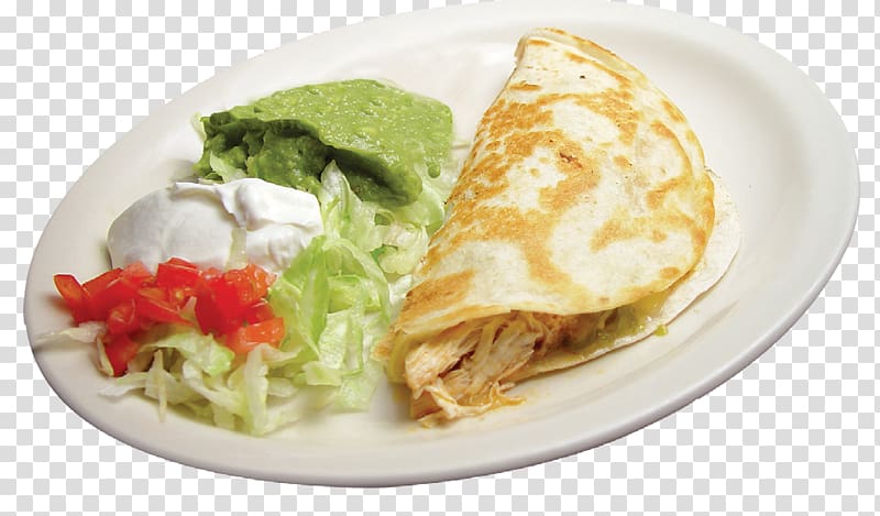 Quesadilla Mexican cuisine Burrito Taco Carne asada, lettuce transparent background PNG clipart