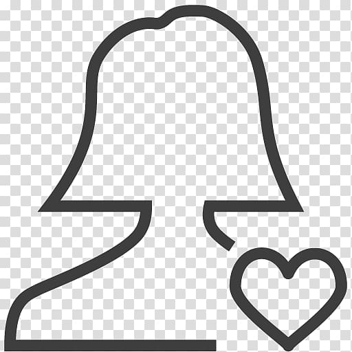 heart triangle love monochrome , User woman fav transparent background PNG clipart