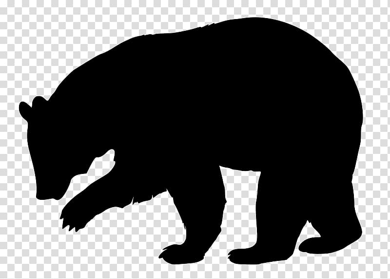 Bear shadow , American black bear Brown bear Silhouette , silhoutte ...