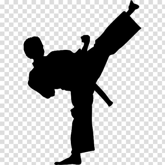 Wall decal Kick Martial arts Karate Taekwondo, karate transparent background PNG clipart