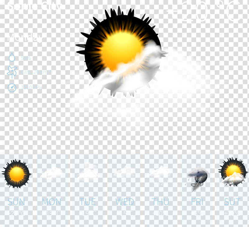 Weather forecasting Graphic design User interface, cloudy weather forecast transparent background PNG clipart