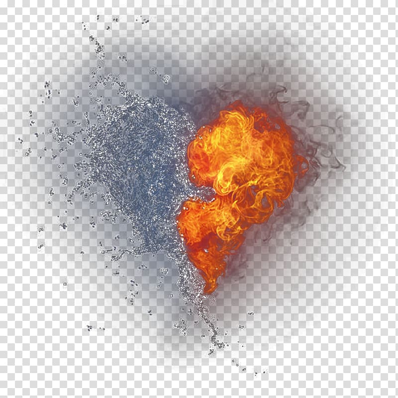 Icon, Fire and water blending transparent background PNG clipart