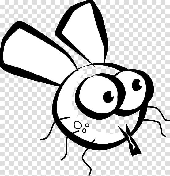 Insect Drawing Fly Black and white , Cartoon Of Flies transparent background PNG clipart