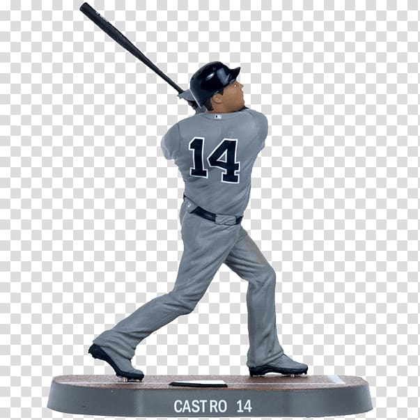 Castro 14 baseball figurine, New York Yankees Figure transparent background PNG clipart