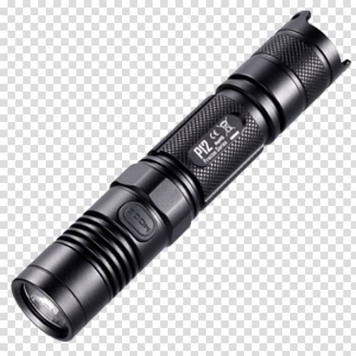Flashlight Nitecore P12 Lumen Tactical light, flashlight transparent background PNG clipart