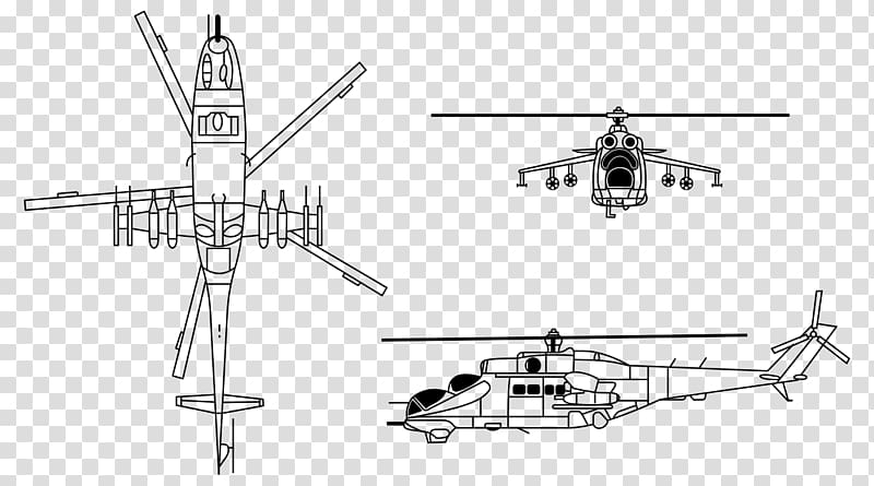 Mi-24 Helicopter rotor Mil Mi-8 Attack helicopter, helicopter transparent background PNG clipart