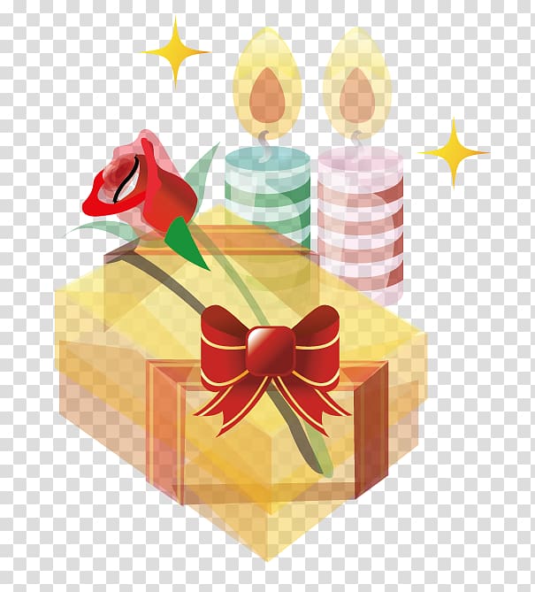 Gift, Candle gift of roses transparent background PNG clipart