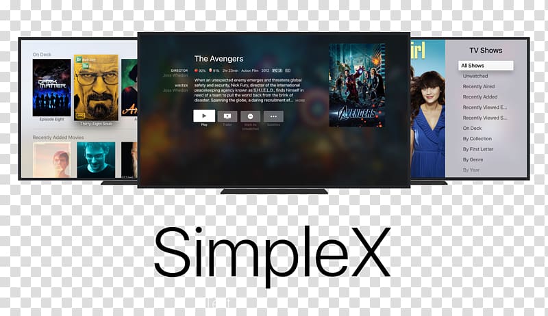 Plex Computer Software Apple TV Display device, apple transparent background PNG clipart