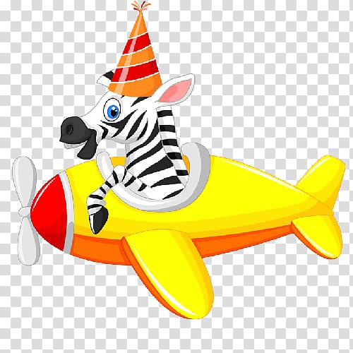 Airplane Funny animal Cartoon Air Transportation , cartoon zebra transparent background PNG clipart