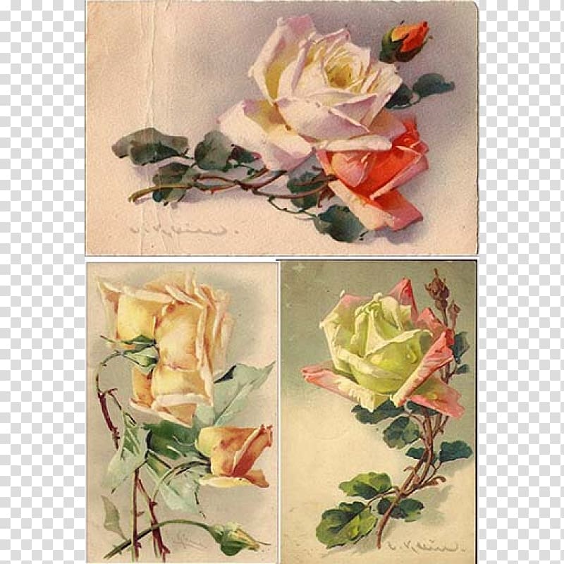 Garden roses Decoupage Paper Floral design Flower, Decoupage Vintage transparent background PNG clipart