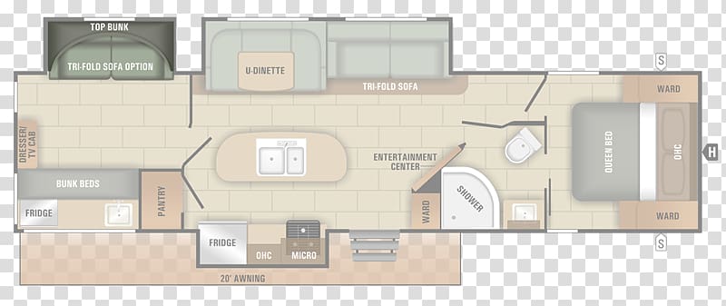 Campervans Caravan Trailer Floor plan Forest River, Armchair PLAN transparent background PNG clipart