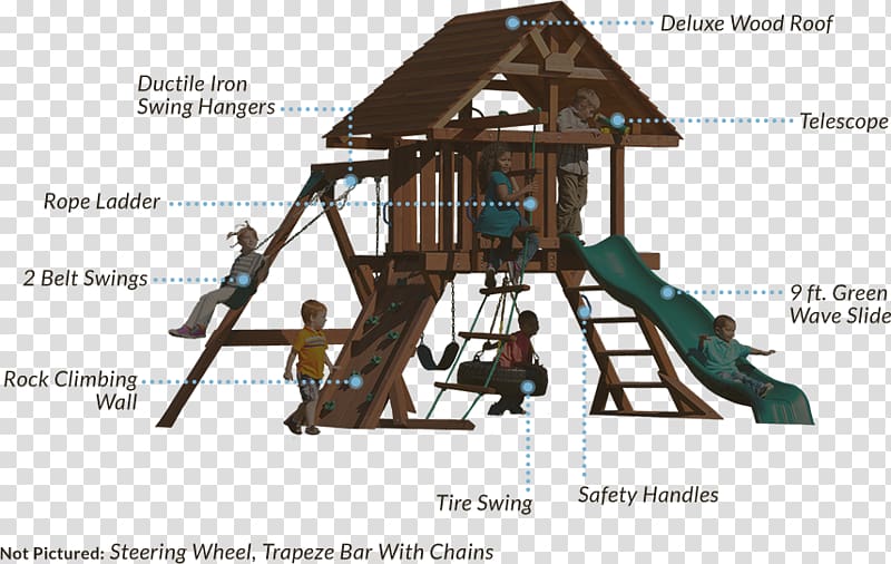 Swing Building Outdoor playset Playground slide Jungle gym, wood swing transparent background PNG clipart