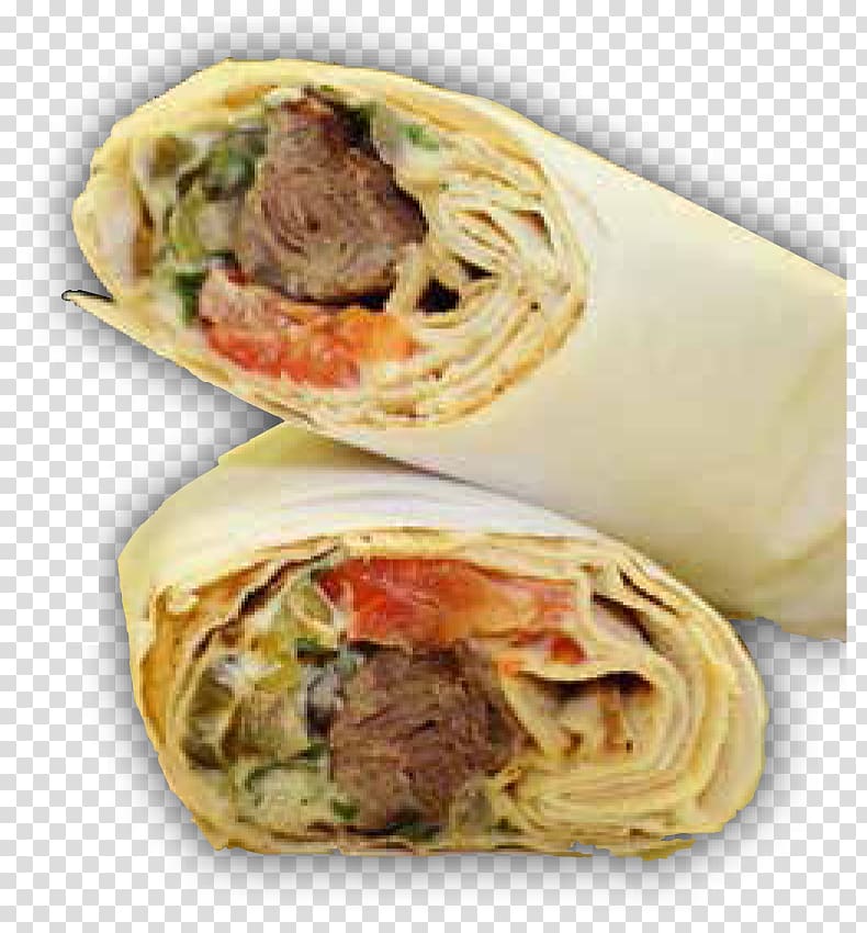 Shawarma Lebanese cuisine Pita Markook Burrito, lavash sandwich wraps transparent background PNG clipart