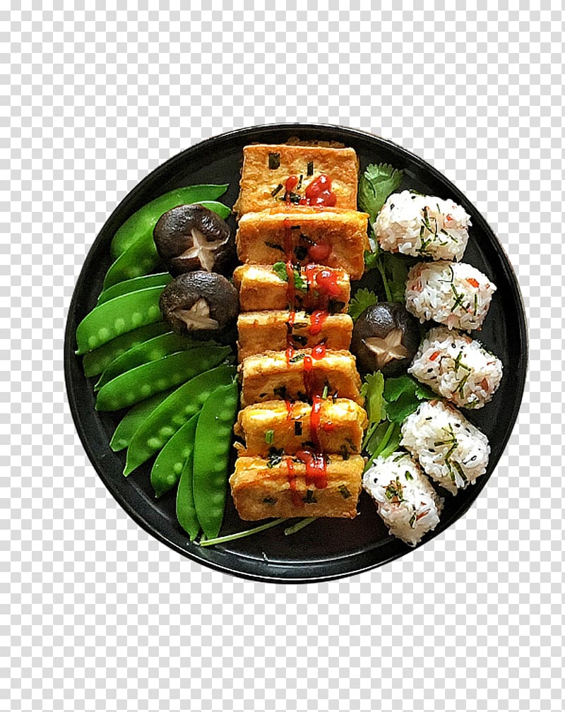 Osechi Gimbap Onigiri Japanese Cuisine Vegetable, Leafy pea tofu balls transparent background PNG clipart