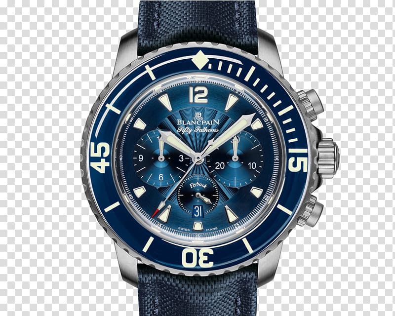 Blancpain Flyback chronograph Automatic watch, watch transparent background PNG clipart