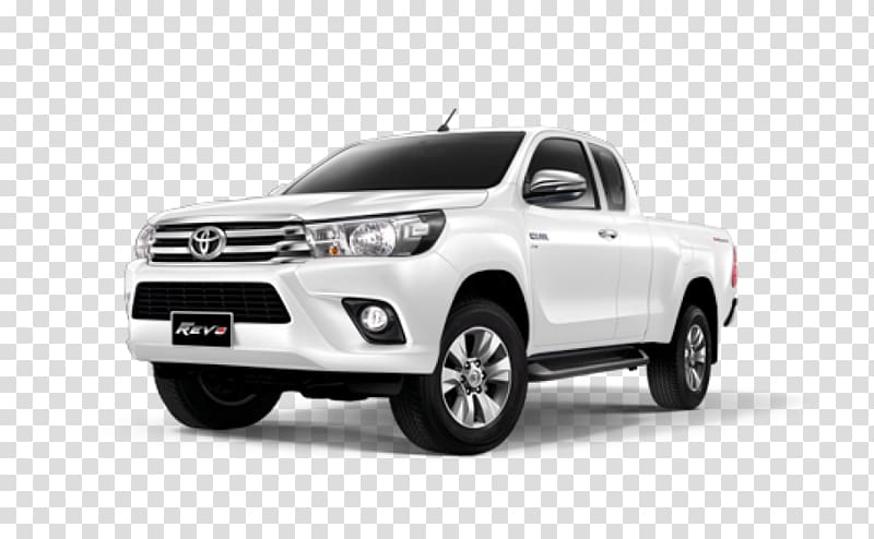 white Toyota Hilux extra cab pickup truck, Toyota Hilux Toyota Revo Car Pickup truck, Toyota pickup truck transparent background PNG clipart