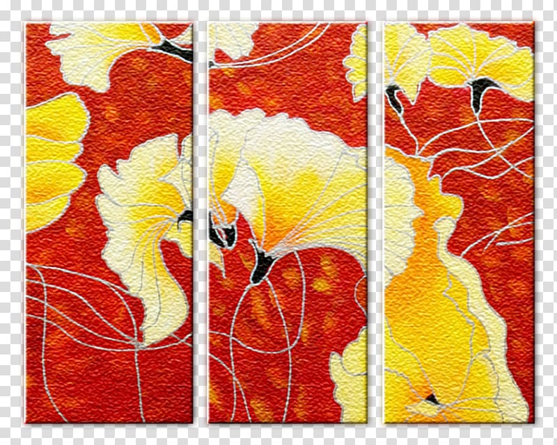 Embroidery Cross-stitch Painting Triptych Modern art, painting transparent background PNG clipart