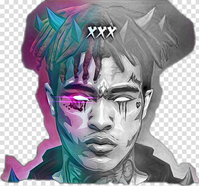 gray and black Xxx illustration, XXXTentacion Desktop Android Rapper, android transparent background PNG clipart