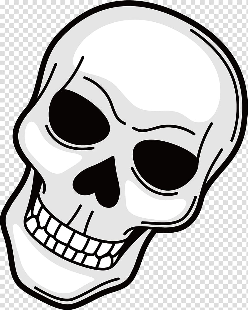 white skull illustration, Skull Drawing , Hand-painted skull transparent background PNG clipart