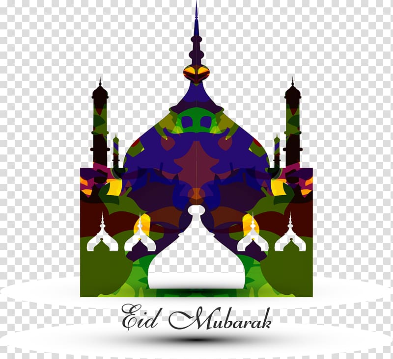 Eid Mubarak illustration, Mosque Eid Mubarak Eid al-Fitr , Ramadan Card Ramadan Festival transparent background PNG clipart