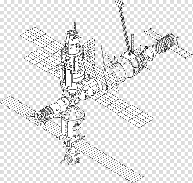 International Space Station Mir Drawing Spacecraft, space station transparent background PNG clipart