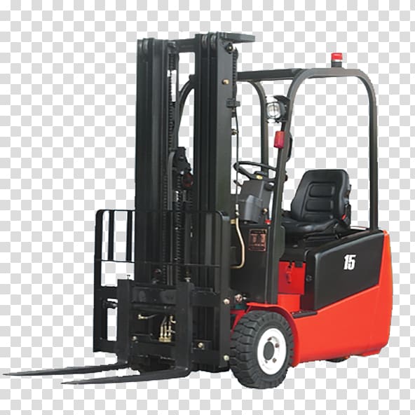 Forklift Vehicle Telescopic handler Counterweight Truck, truck transparent background PNG clipart