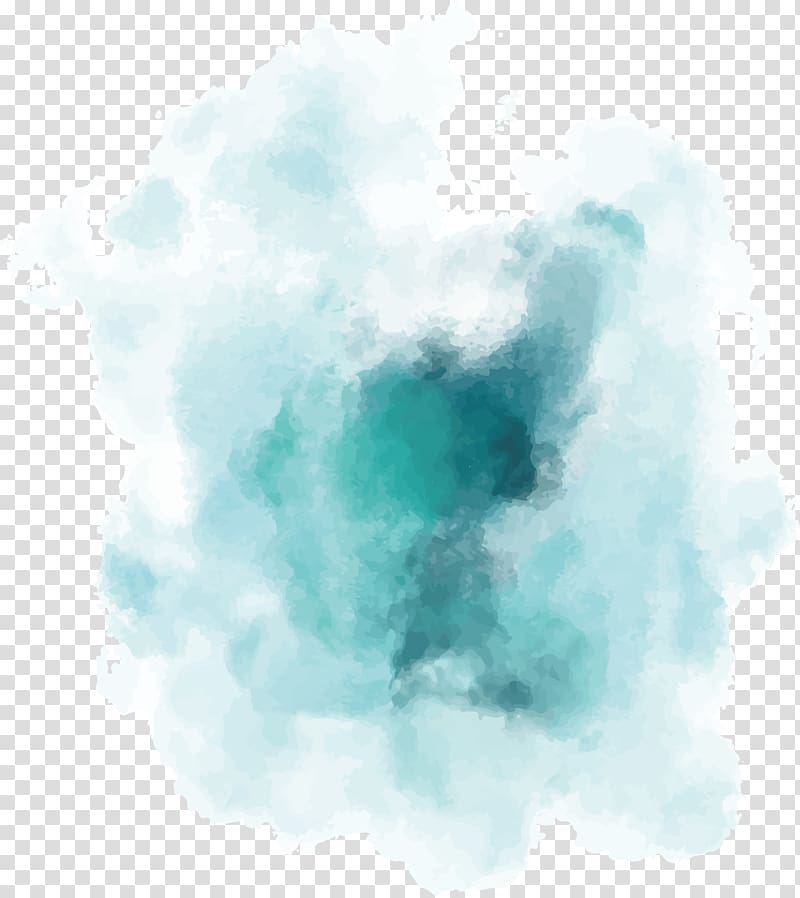 Watercolor painting Euclidean , Green gradient watercolor blooming transparent background PNG clipart