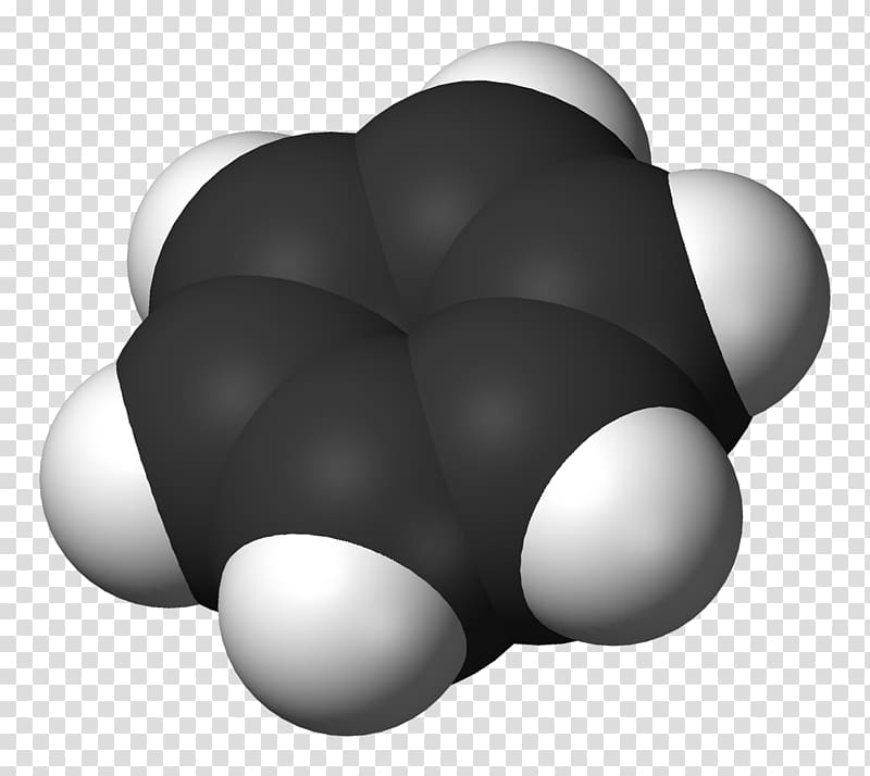 Benzene Space-filling model Molecule Ball-and-stick model Chemical compound, others transparent background PNG clipart
