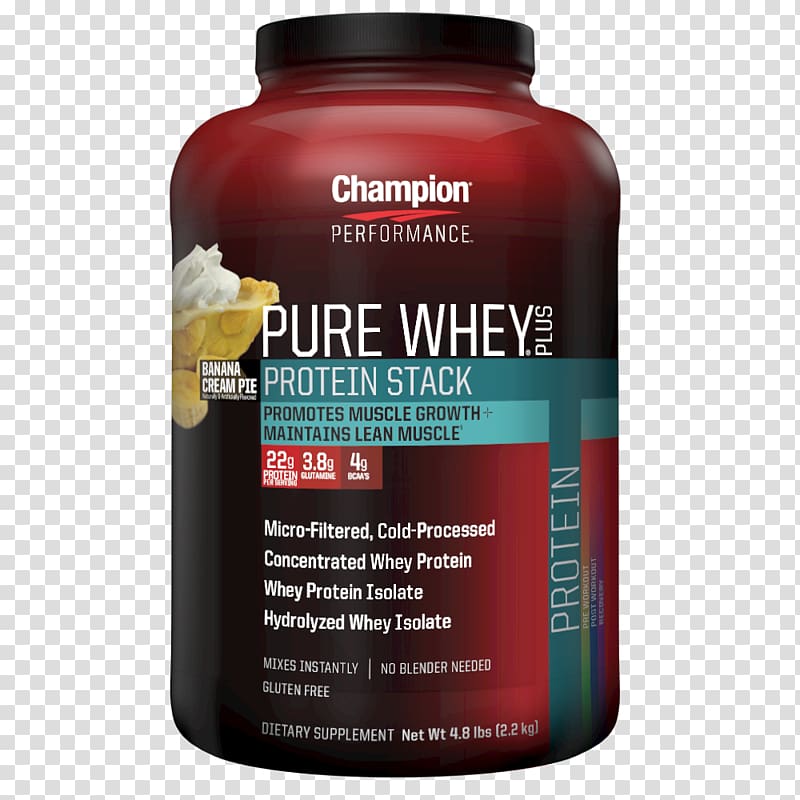 Dietary supplement Bodybuilding supplement Whey protein Gainer, Banana cream transparent background PNG clipart