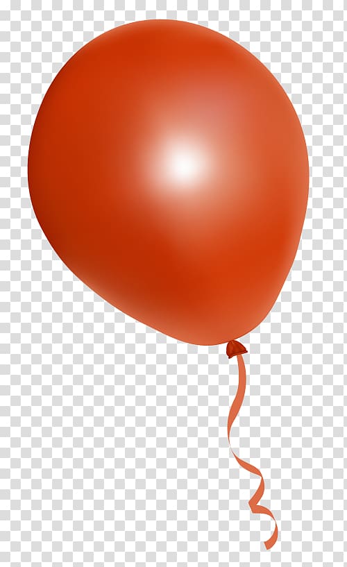 Orange Balloon , orange transparent background PNG clipart