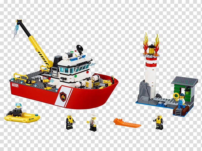 LEGO 60109 City Fire Boat LEGO 60134 City Fun in the Park City People Pack Toy LEGO 60110 City Fire Station, toy transparent background PNG clipart